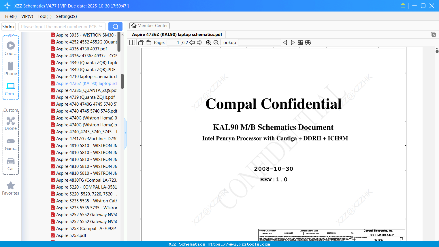 Laptop ACER Aspire 4736Z (KAL90) Laptop Schematics